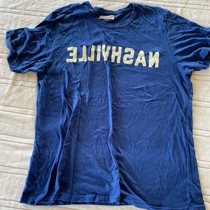 mogene and willie NASHVILLE blue T-shirt L